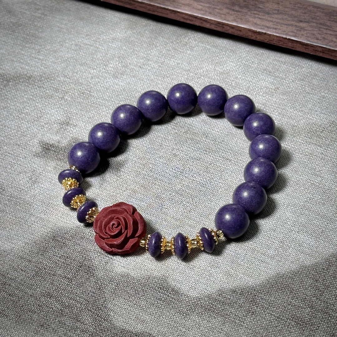 【东方·紫炎玫瑰（单圈）】古法合香饰品314