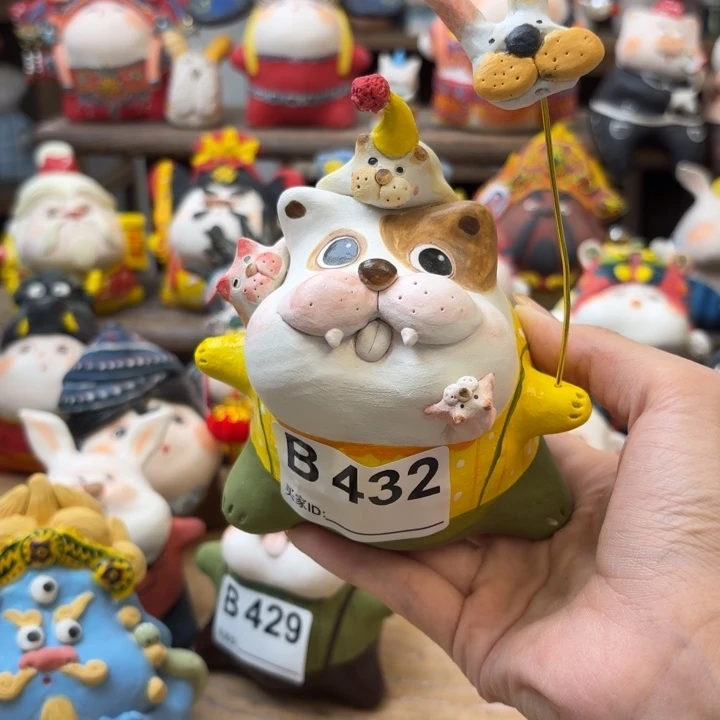 摆件手捏陶艺摆件