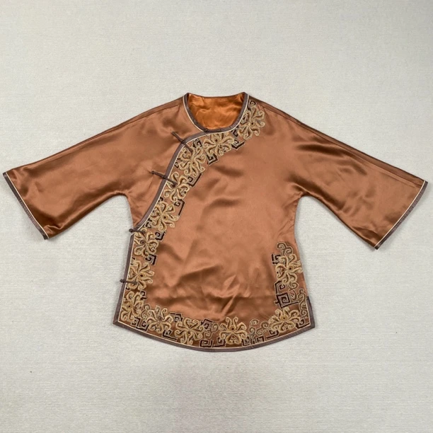 云饰图腾原创新中式国风女装 新款重工刺绣百搭显瘦斜襟盘扣上衣