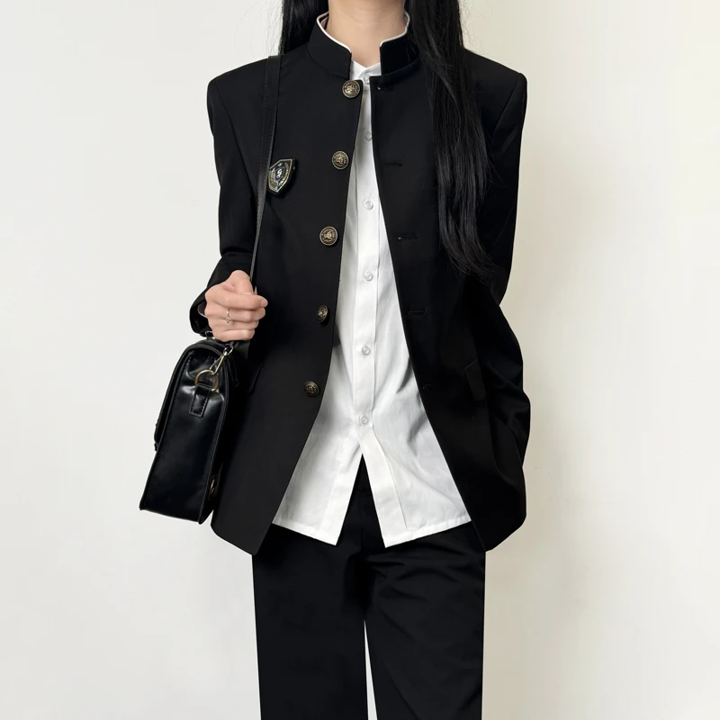 木村叔dk原创立领中山装春秋季学院风日系痞帅jk诘襟制服西服外套