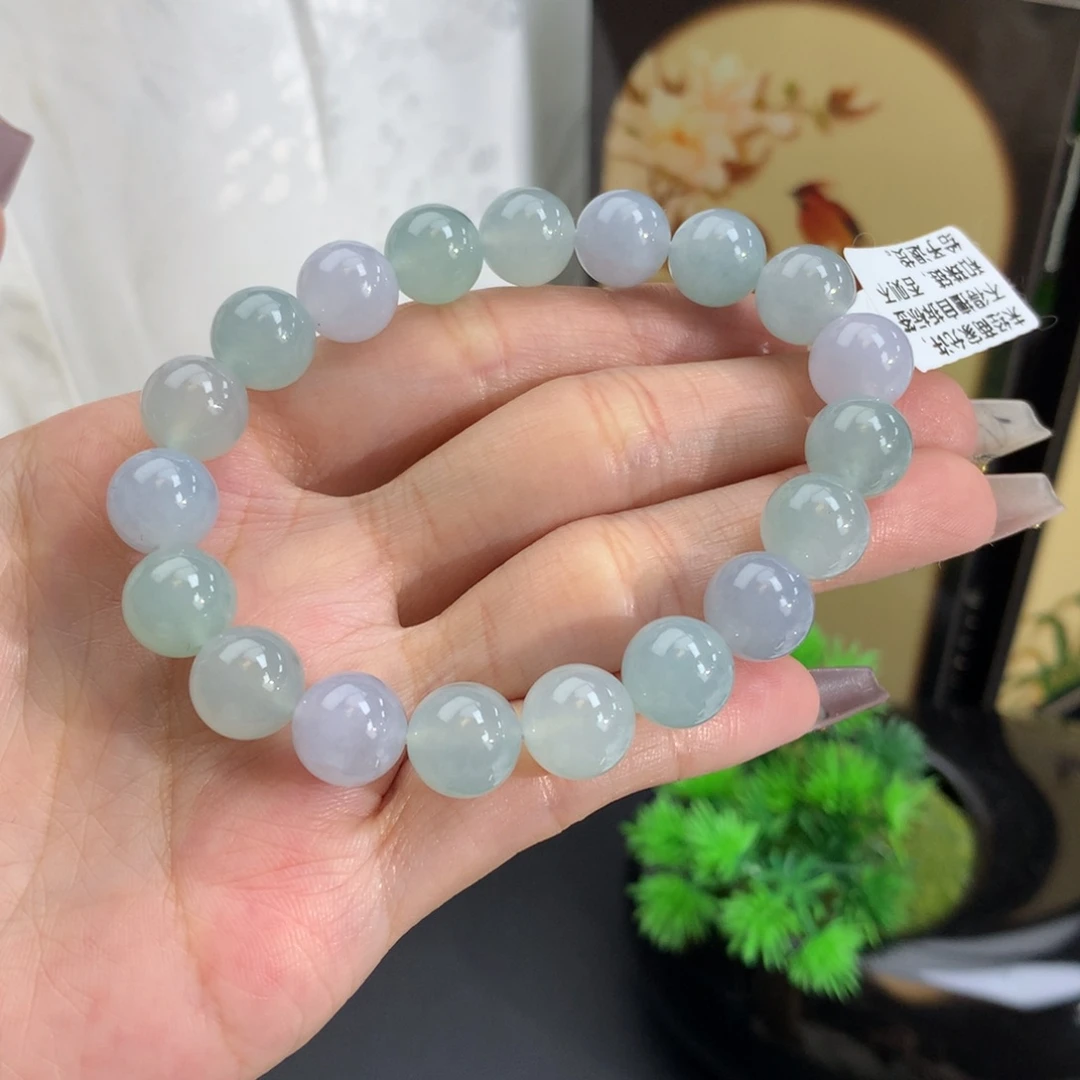 翡翠未镶嵌项链卡10冰胶马卡龙手串