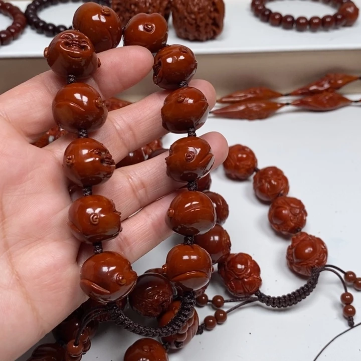 大***子橄榄核手持手串脖挂