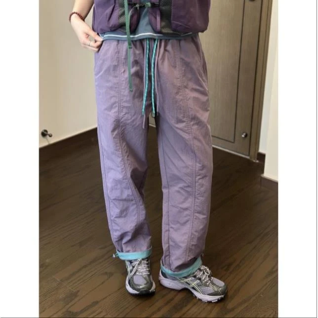 【机能棱角】山系男女时尚松紧抽绳休闲夏季纯色简约工装裤8119