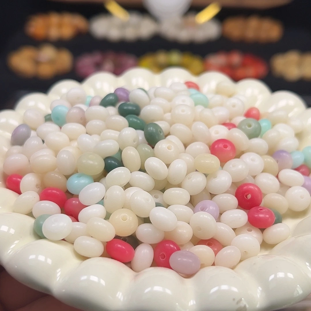 手串菩提根/象牙果微微瑕卡9白多宝算盘300颗