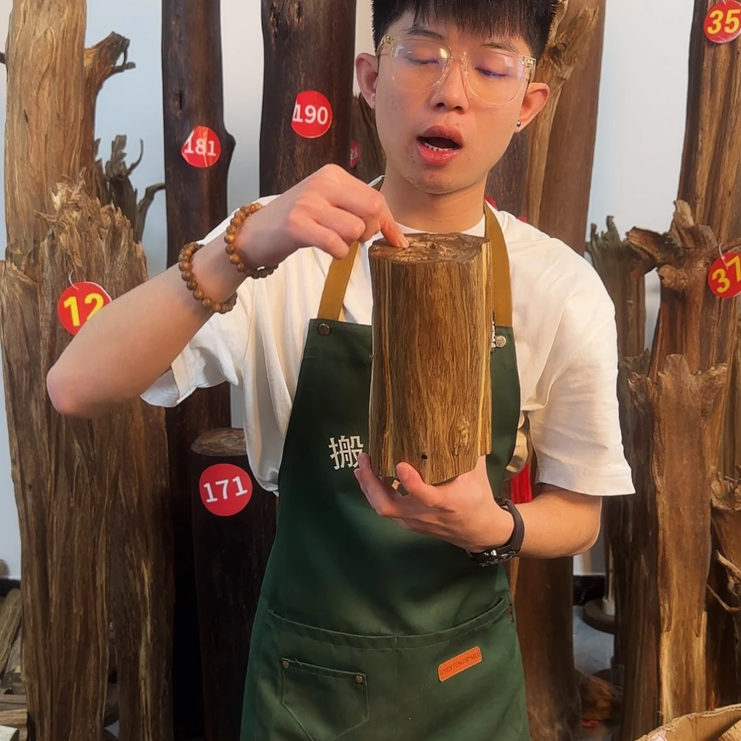 沉香摆件天然沉香原木摆件➕底座