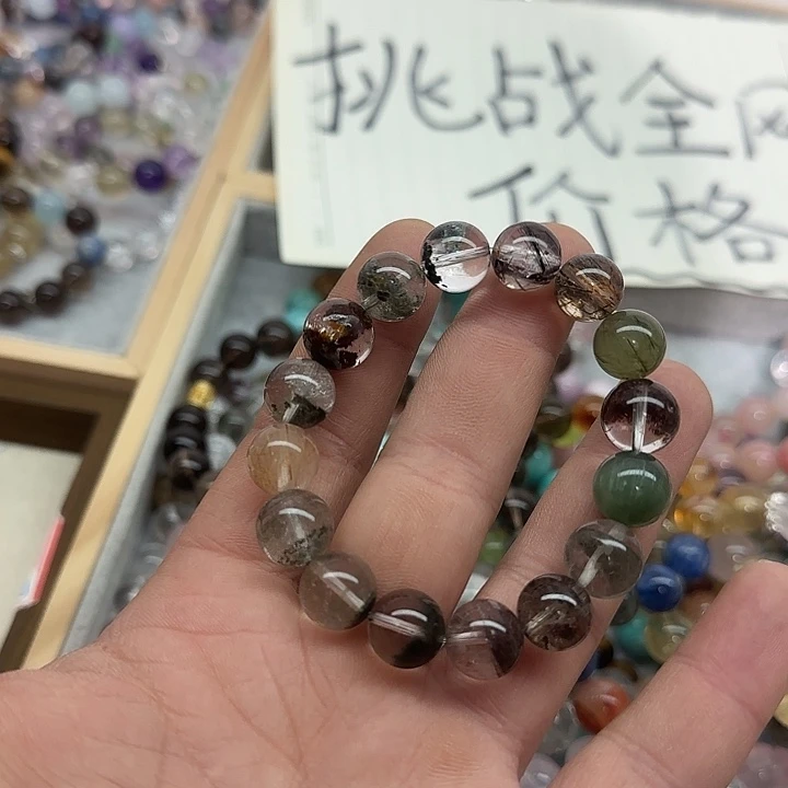 手镯黄晶银S925镶嵌