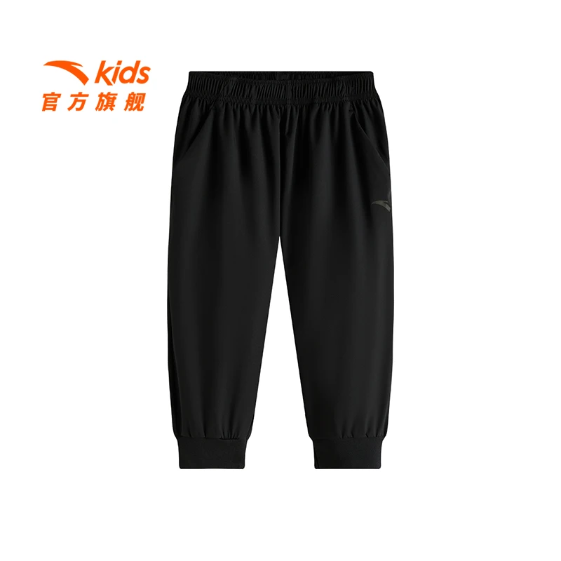 安踏儿童男大童2025年夏季透气柔软宽松运动七分短裤/352527503