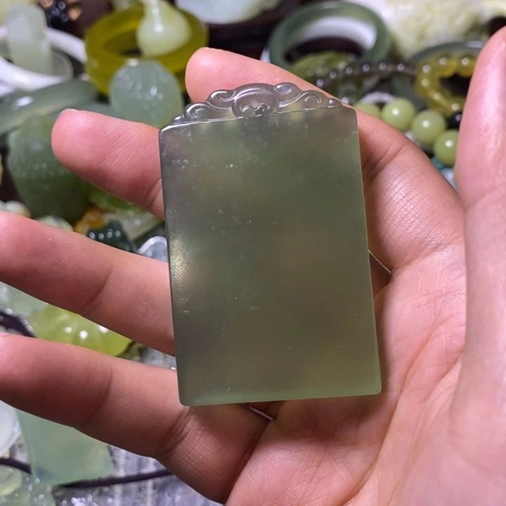 岫玉岫玉颈饰未镶嵌蓝**梦