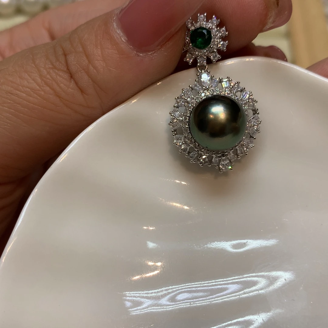 海水珍珠颈饰银S925镶嵌