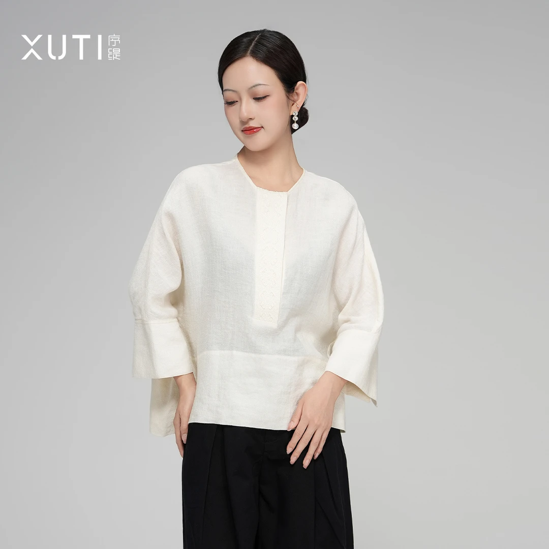 序缇『月栖枝』春夏复古国风新中式女装上衣J35-7560