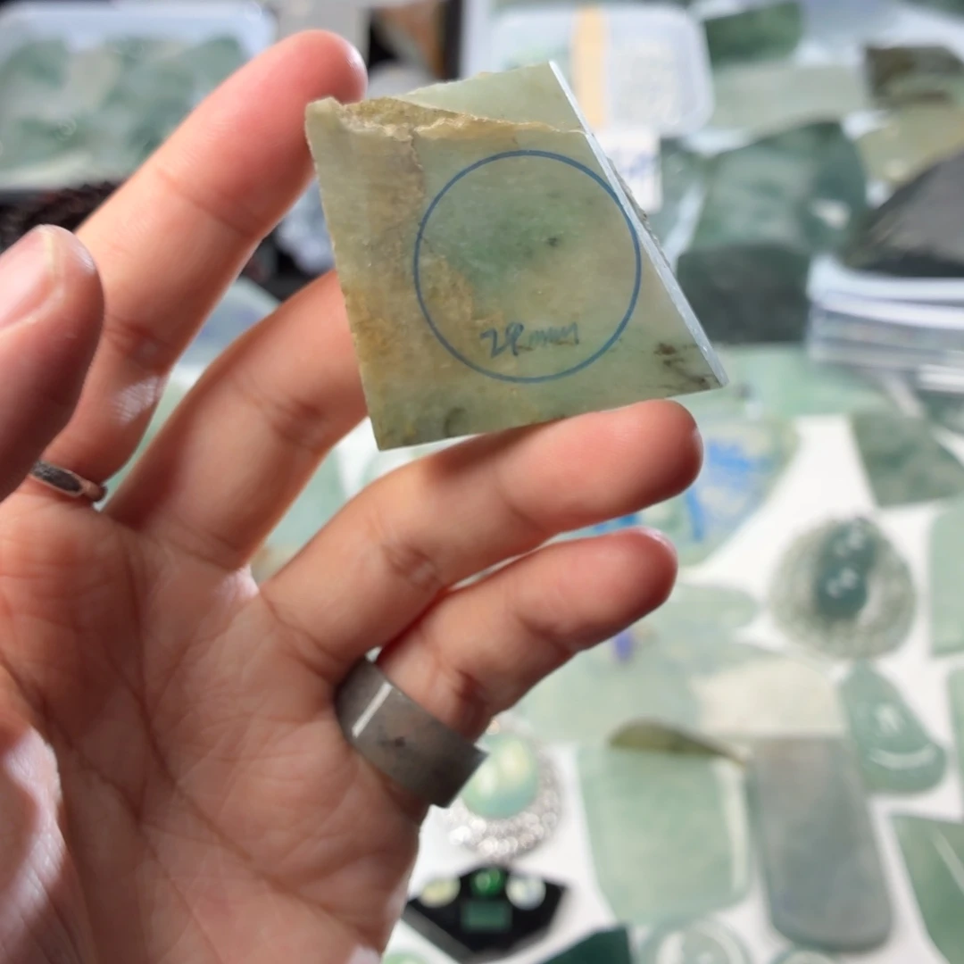 定制翡翠未镶嵌天然缅甸翡翠a货高糯化打底包工平安扣
