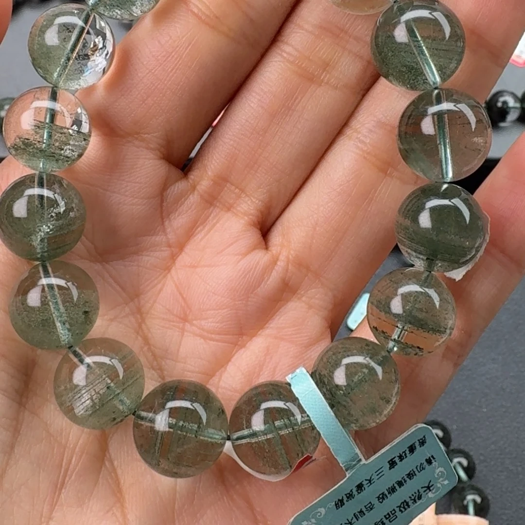 水晶未镶嵌手链天然绿幽灵