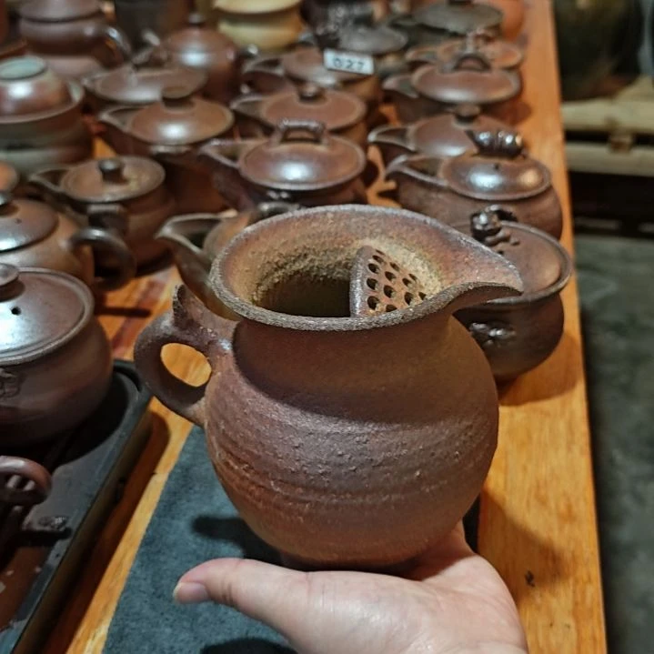 粗陶煮水壶带滤网款