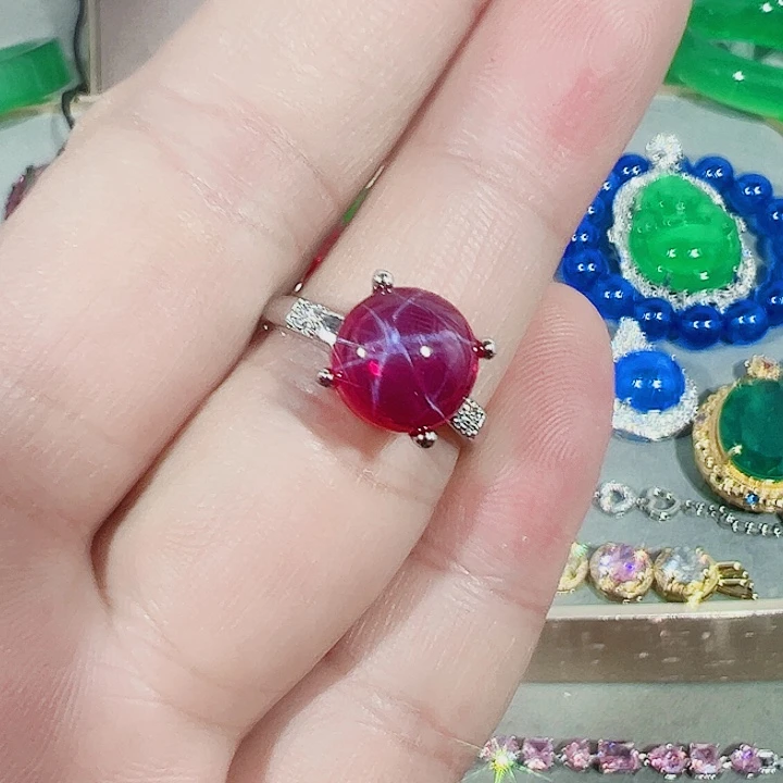 非金属红色蓝色满镶嵌