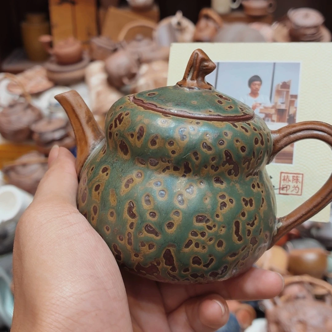 柴烧老岩泥高温茶器皿