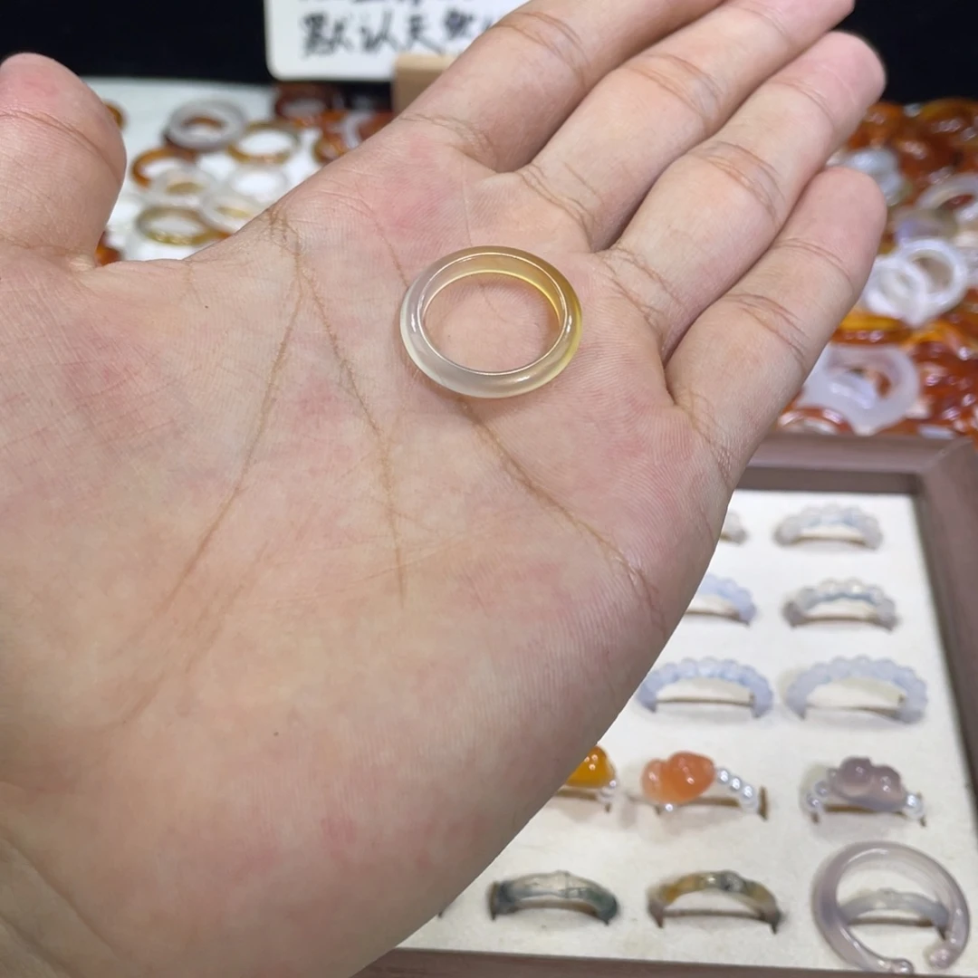 玛瑙/玉髓戒指合金327号港14.5