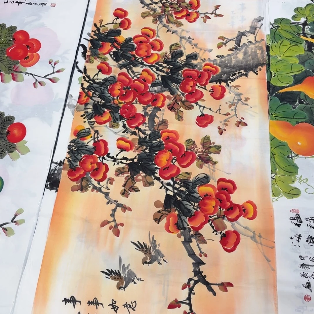 国画140×70手绘画画画