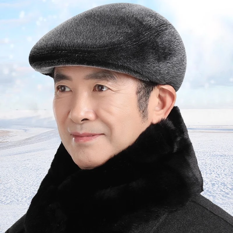 老人帽子男冬季中老年人男士秋冬季爸爸爷爷帽老头保暖前进鸭舌帽