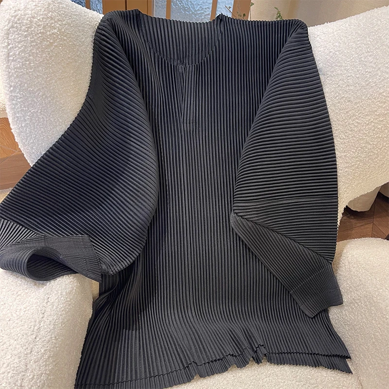 ZUOXIAOQI【清货】凌波扇形褶皱衫春游出行衣服洋气衣服女小众女装