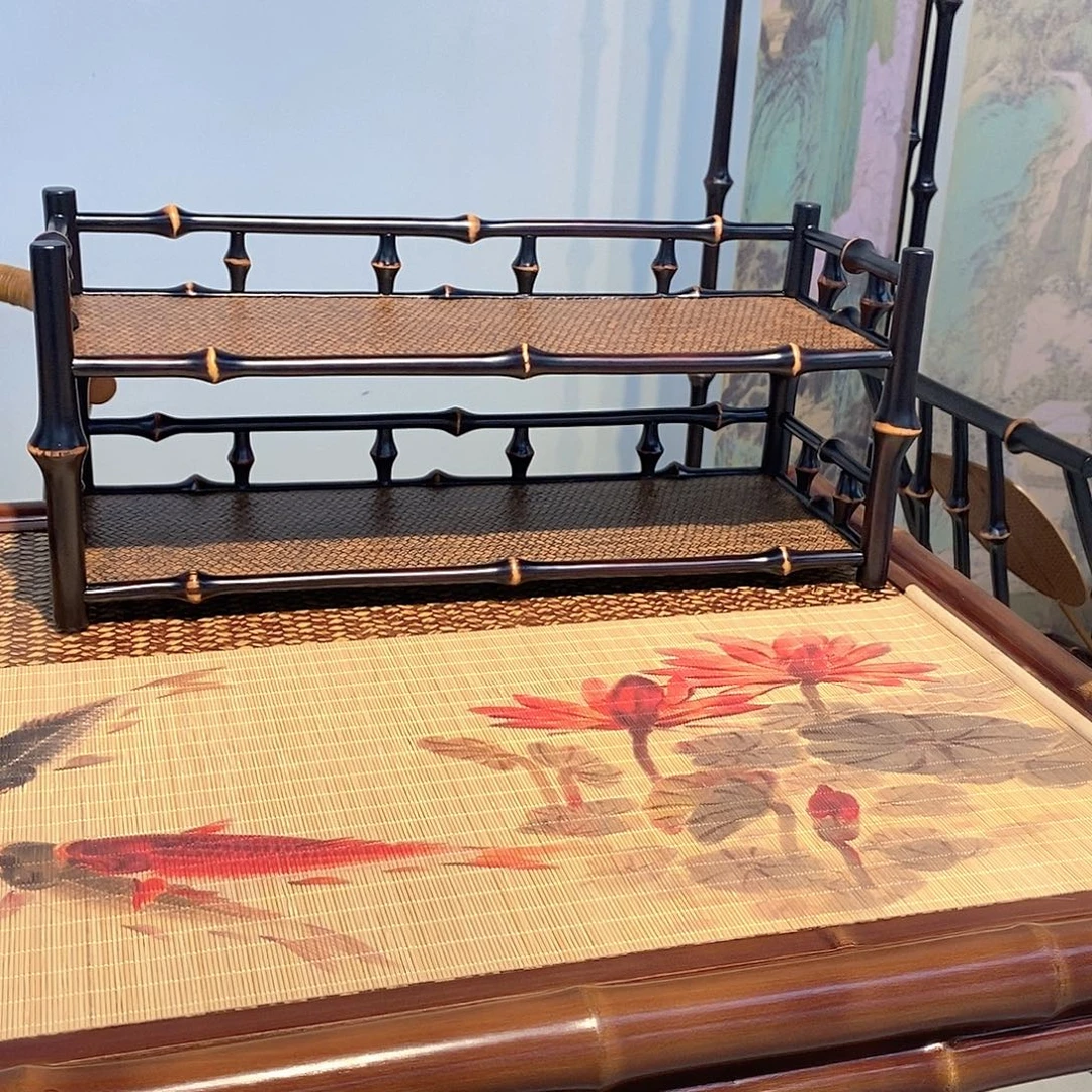 筇竹收纳架子，架子