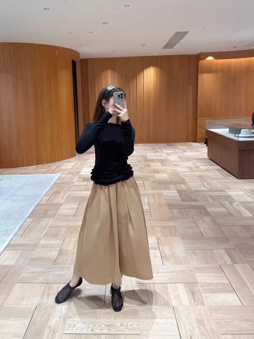 极简风早秋韩系穿搭套装一字肩长袖上衣女装秋季阔腿休闲裤两件套