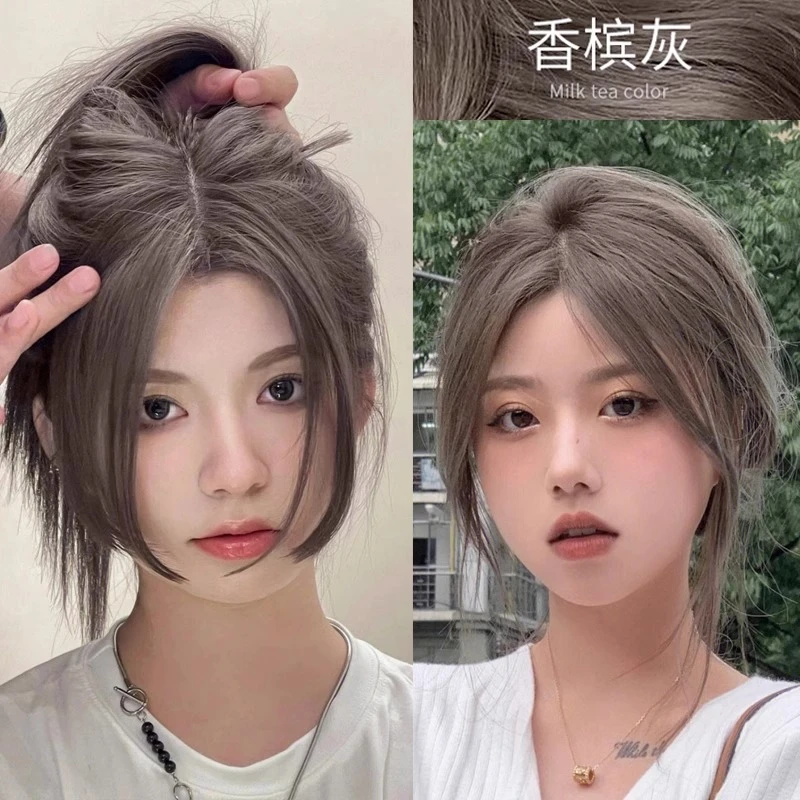 奶味少女香槟灰染发剂膏家用自染2024流行色显白黑茶女植物正品纯
