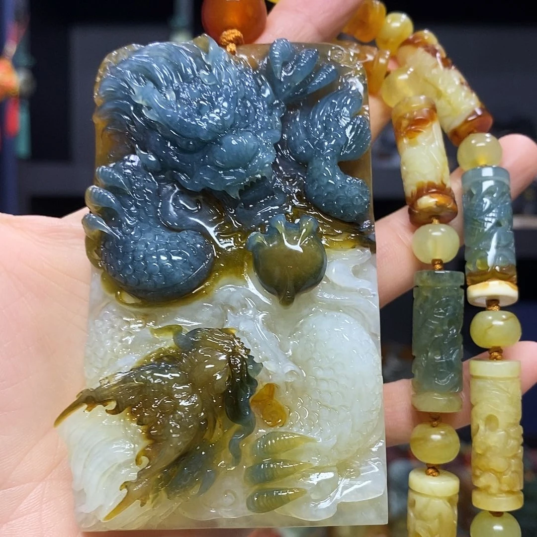 未镶嵌岫玉挂件吊坠手链