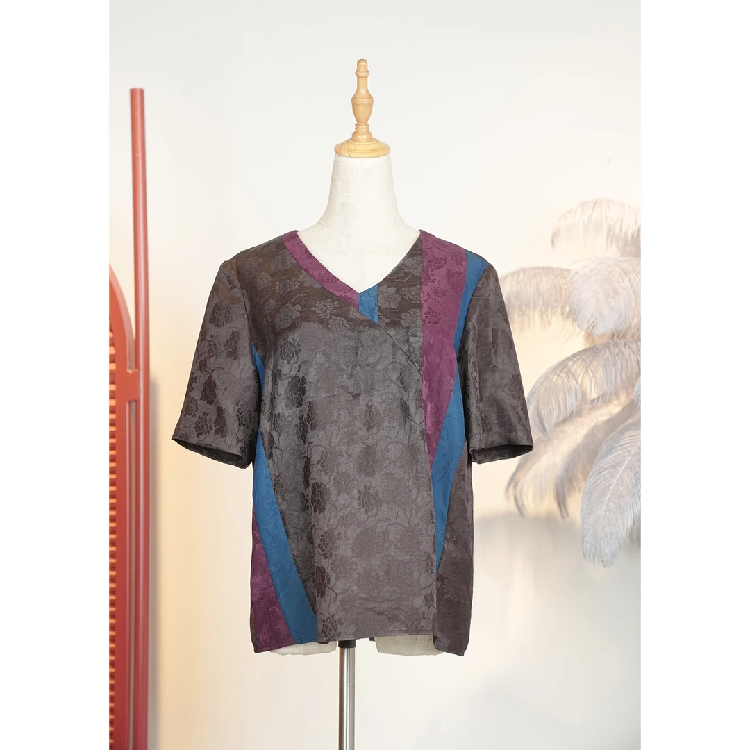 【万象有衣】古香缎-设计师款时尚香云纱中式上衣- 7753