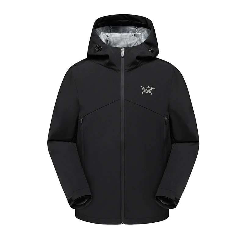 【专柜同款】刺绣鸟家冲锋衣单冲户外登山服春秋夹克连帽薄外套软壳