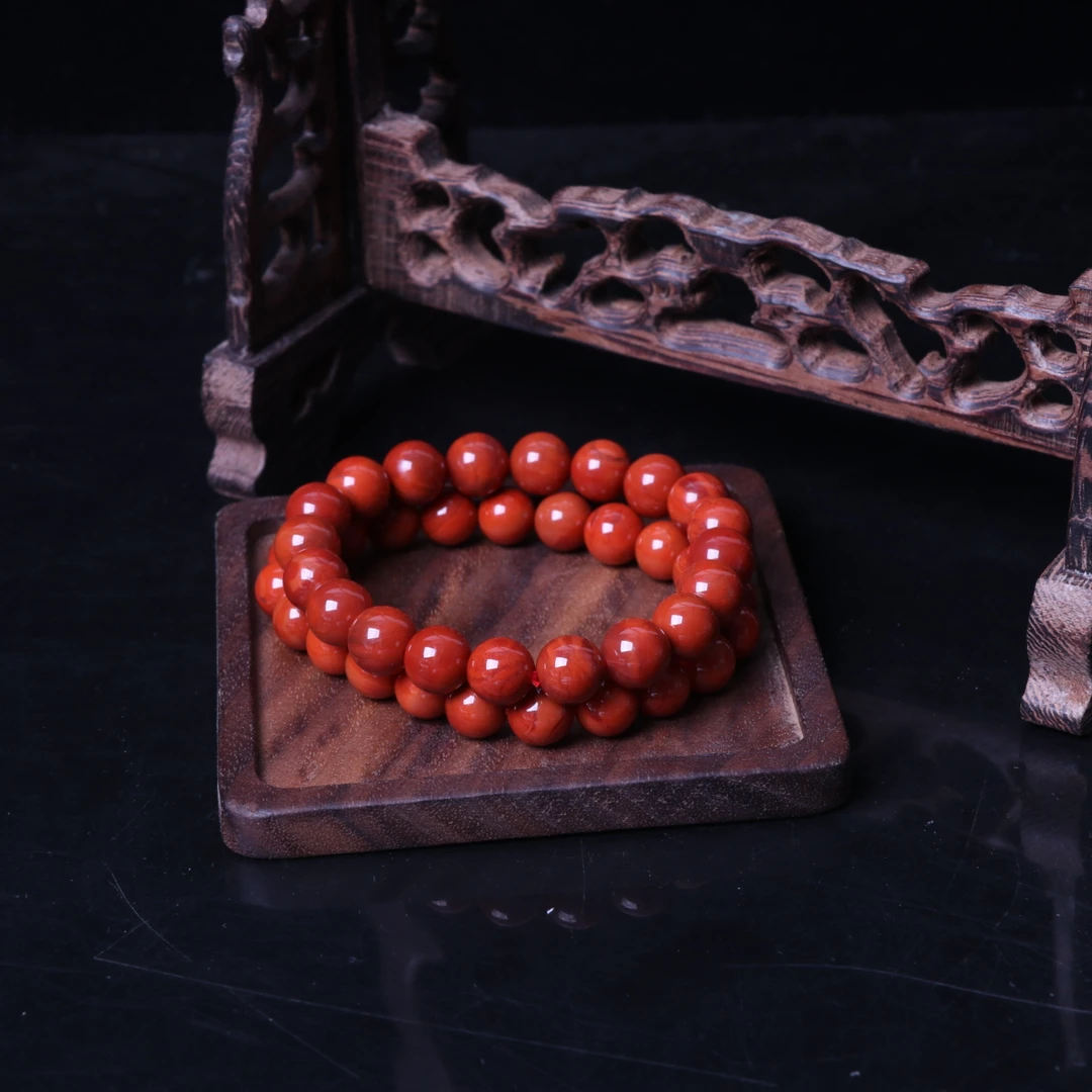 南红玛瑙8mm左右瓦西火焰圆珠手串一条n468（多样性发其一）