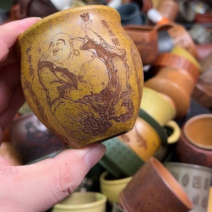 紫砂茶杯全手工紫砂主人杯