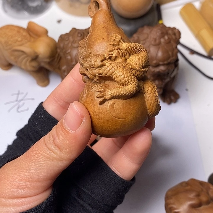 檀香木老山檀香盘龙葫芦