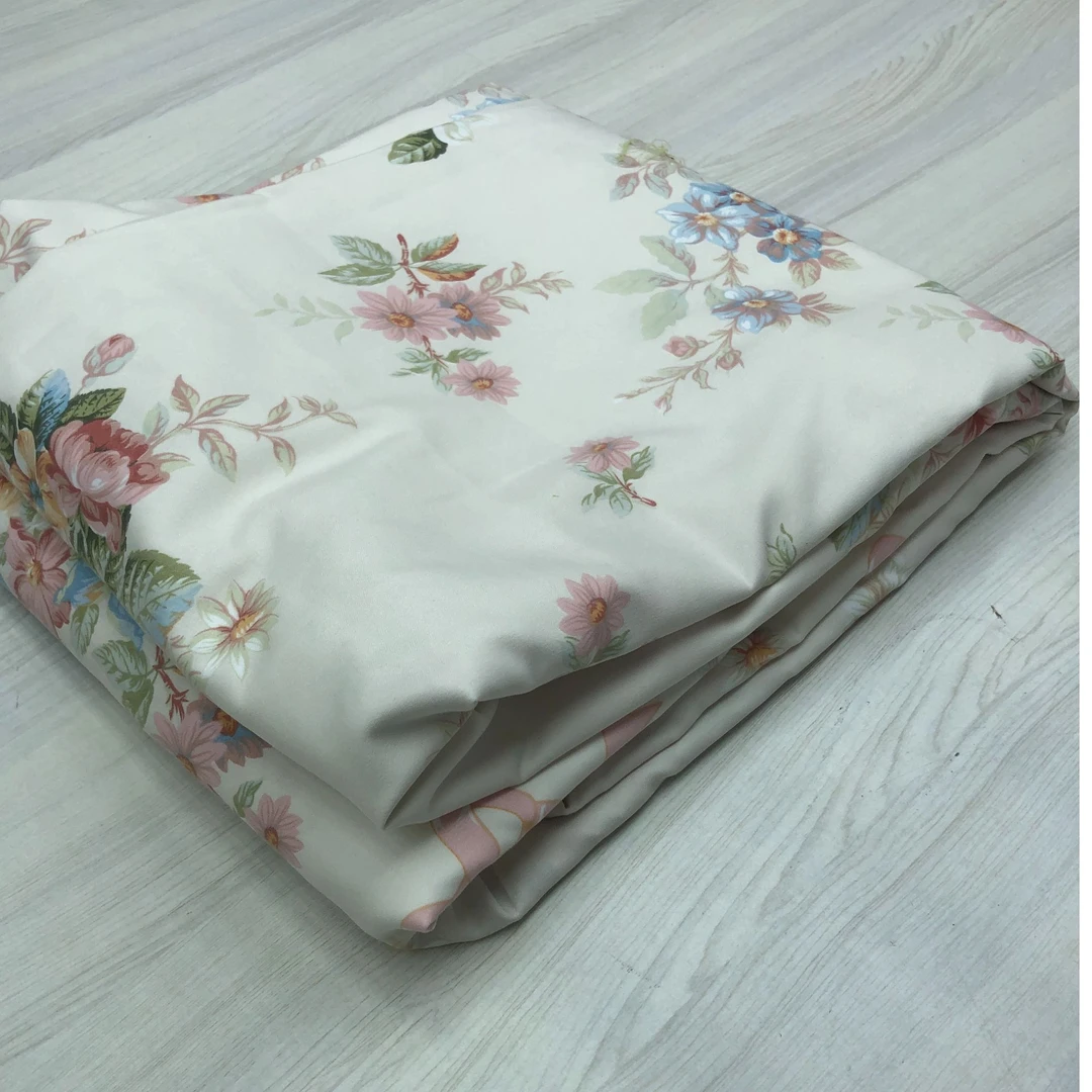 （白色碎花）4.5米80支优肤棉床单面料大床细纱透气布料柔软布料