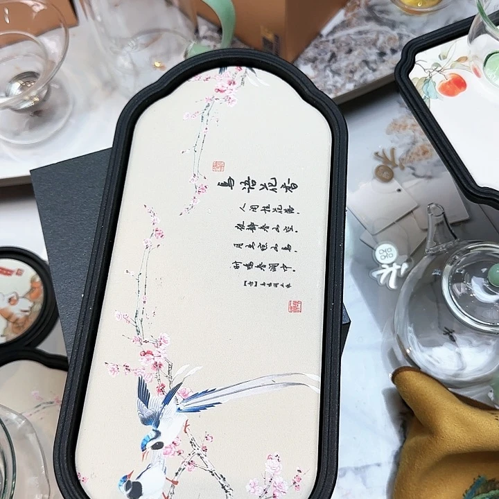 鸟语花香茶盘，，，，
