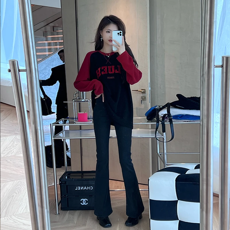 CHICHEN-《百利甜茶》德绒刺绣设计感打底衫