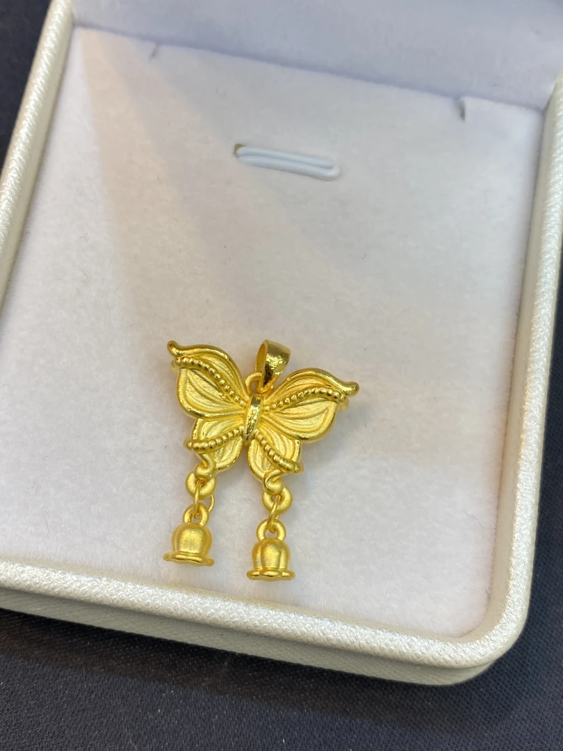 足金999蝴蝶吊坠