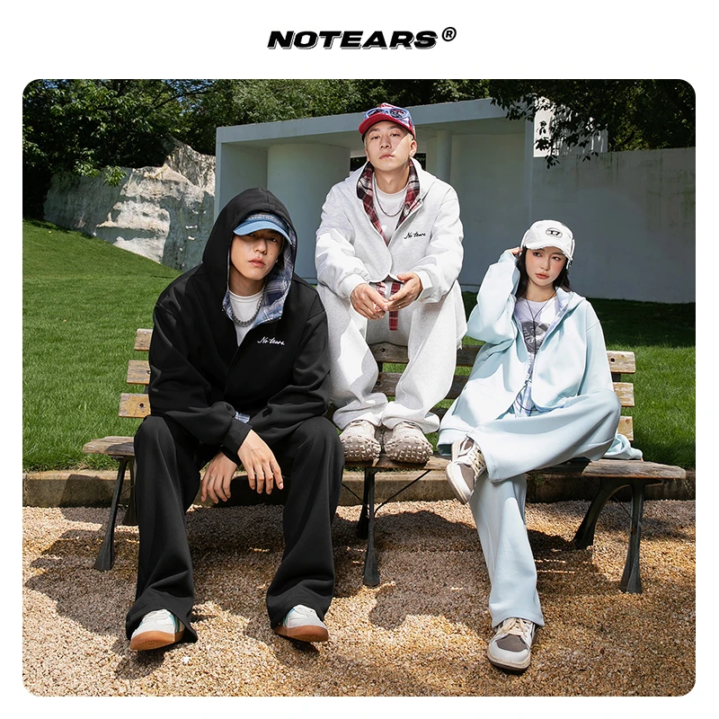 NOTEARS/没有眼泪 美式慵懒休闲运动套装夹克情侣TZ39