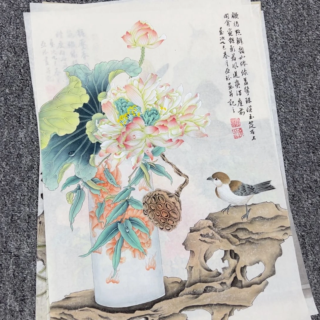 国画纯手工制作的