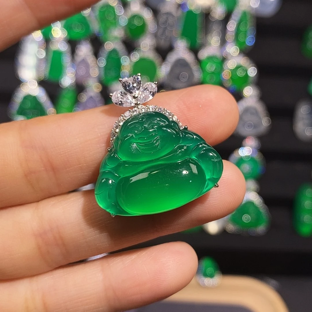 银S925镶嵌吊坠玛瑙/玉髓