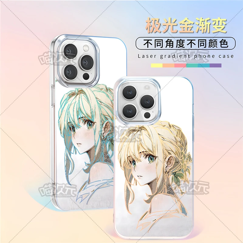 超美saber适用苹果华为vivo一加iPhone小米红米一加极光金手机壳