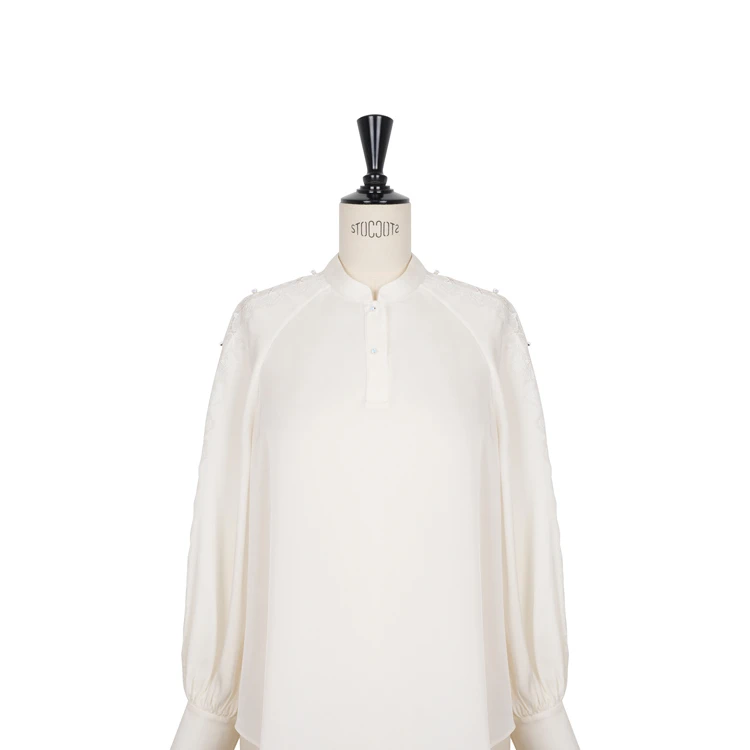 【法式优雅】重磅桑蚕丝蕾丝衬衫CD2167871