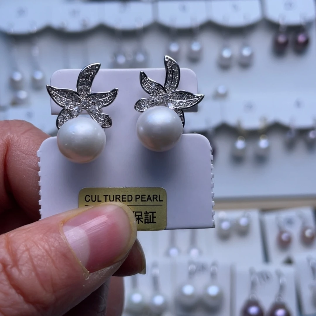 未镶嵌淡水珍珠耳饰