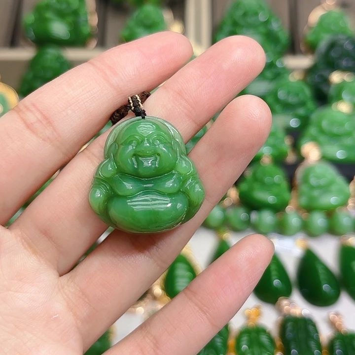 和田玉（碧玉）颈饰未镶嵌福利款，介意勿拍！