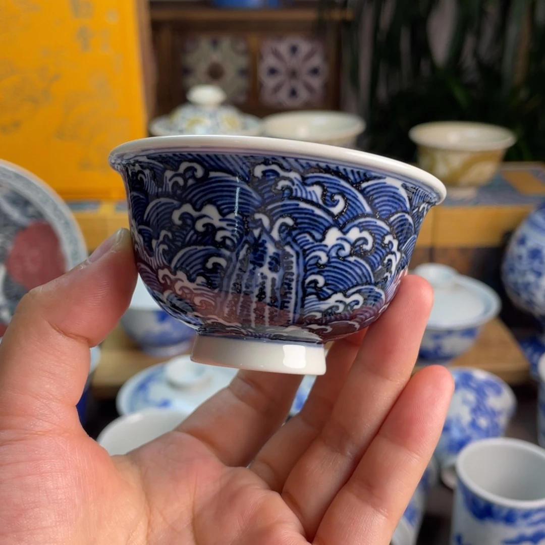 11景德镇青花海水