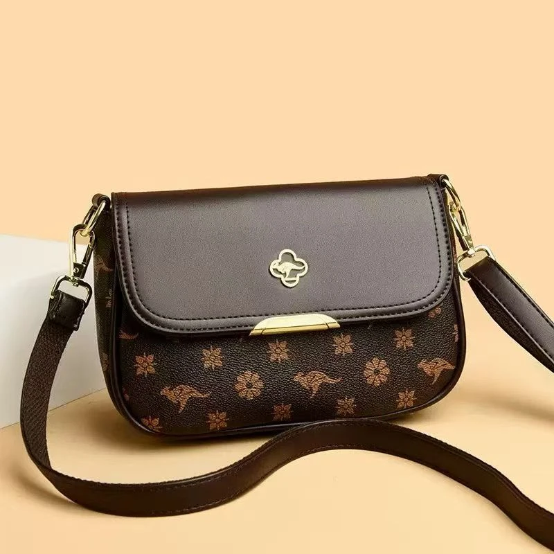 做旧纯色单肩包斜挎包女士手袋袋鼠小包包单肩韩版