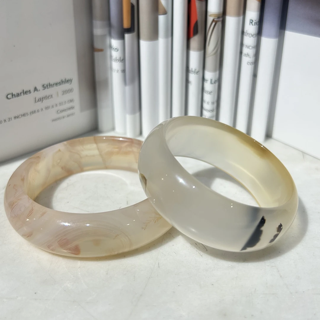 非金属合成锆石手镯 天然手镯草花饰品女款镯子加宽送礼白手镯