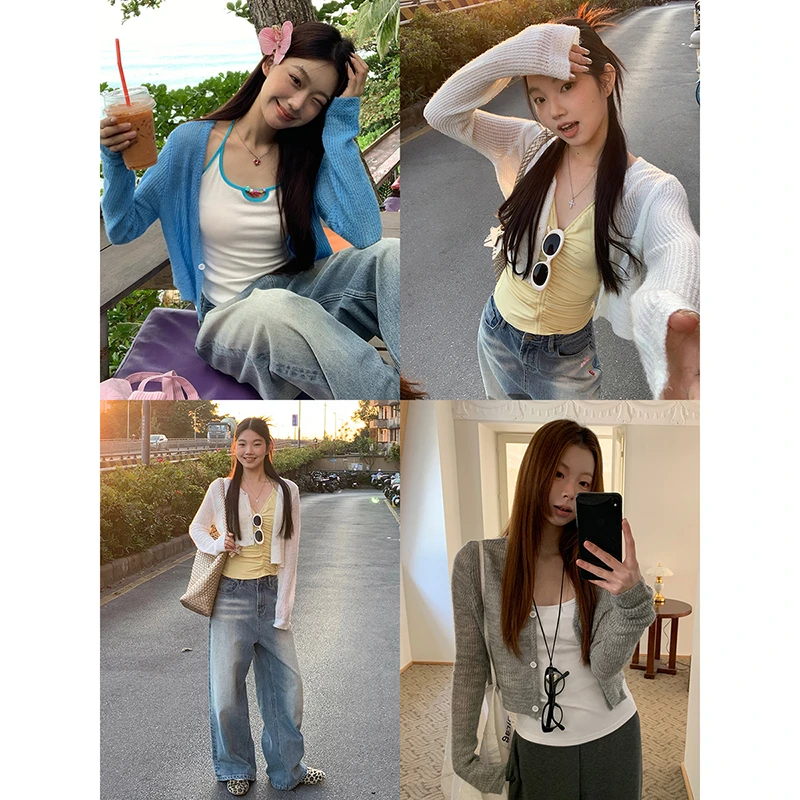 【HRG】春季简约减龄百搭宽松针织衫9011#