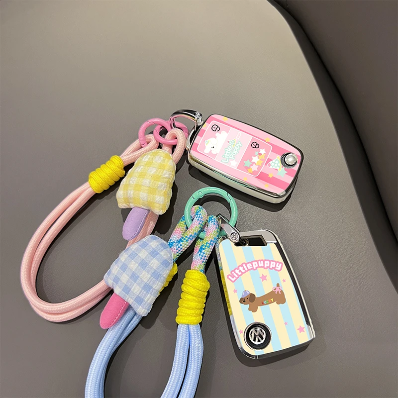 大众速腾钥匙套宝来车帕萨特polo探岳朗逸途岳高尔夫7探歌迈腾扣