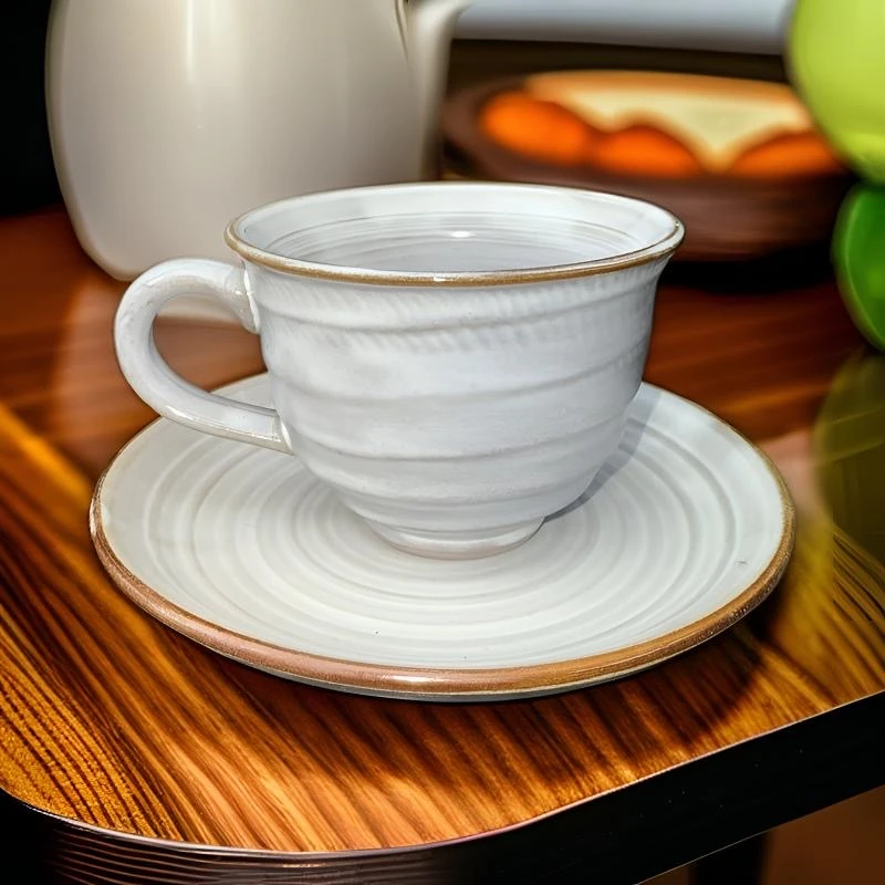 国营陶瓷五厂白粉引咖啡杯
