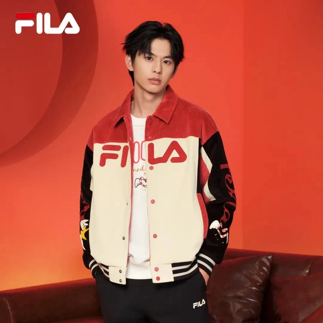 【蛇年新年款】FILA/斐乐男士外套棉服冬季新款保暖休闲F11M519901F